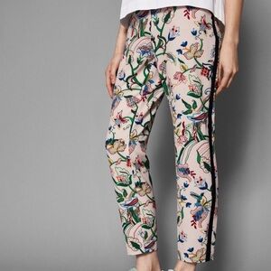 TED BAKER COLOUR BY NUMBERS TACHI PRINTED PANTS IN DUSKY PINK